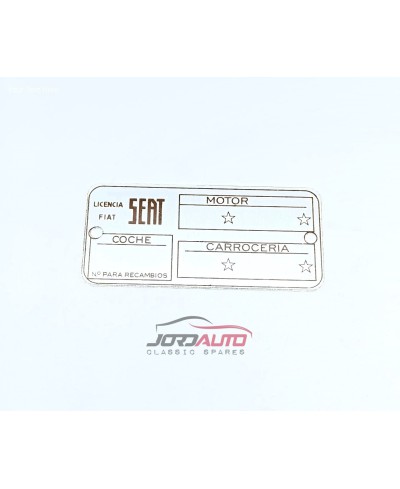 Placa Identificativa SEAT Aluminio Marrón - Jordauto Recambios Clásicos